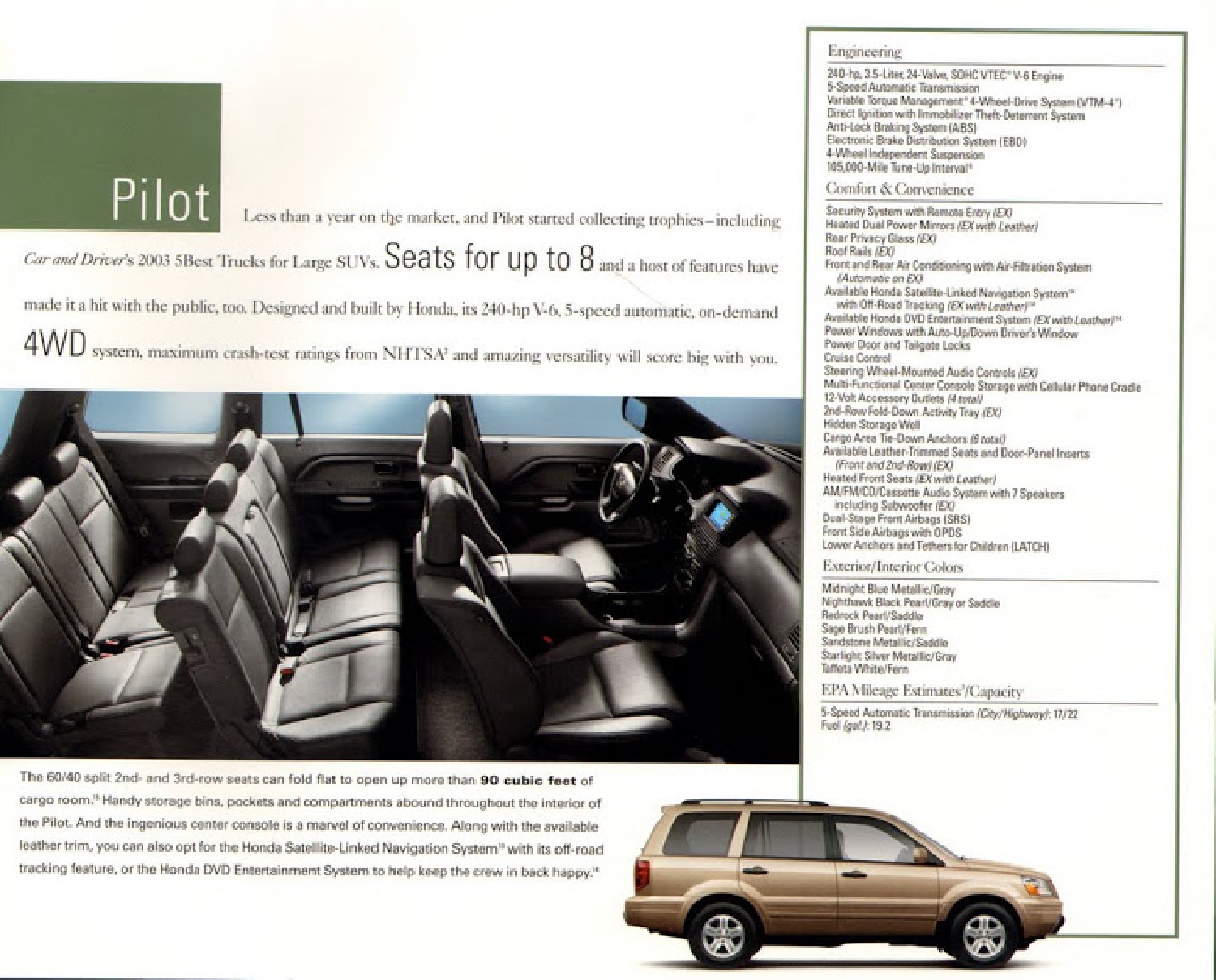 2004 Honda Brochure Page 19